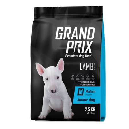 Корм для щенков Grand Prix Medium Junior ягненок 2.5кг
