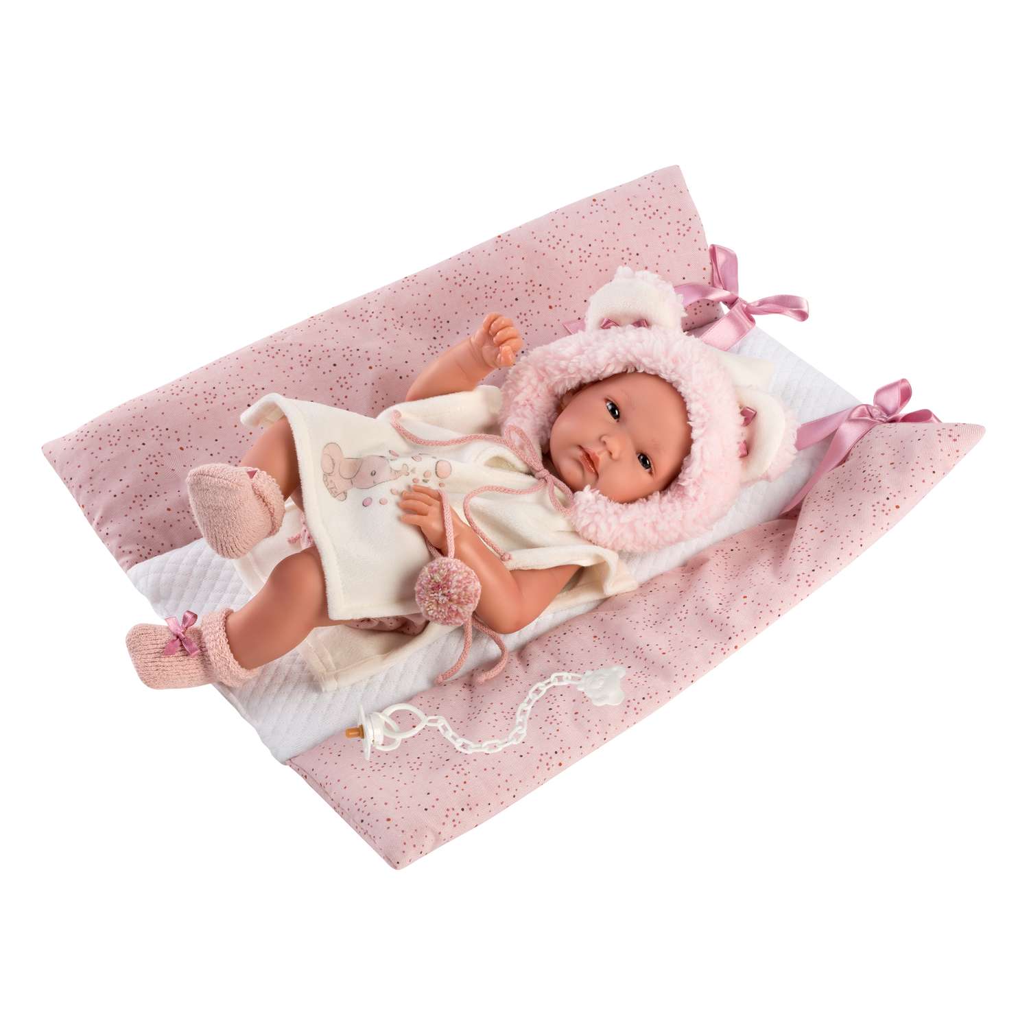 Кукла LLORENS младенец в розовом с одеяльцем 35 см L 63544 - фото 1