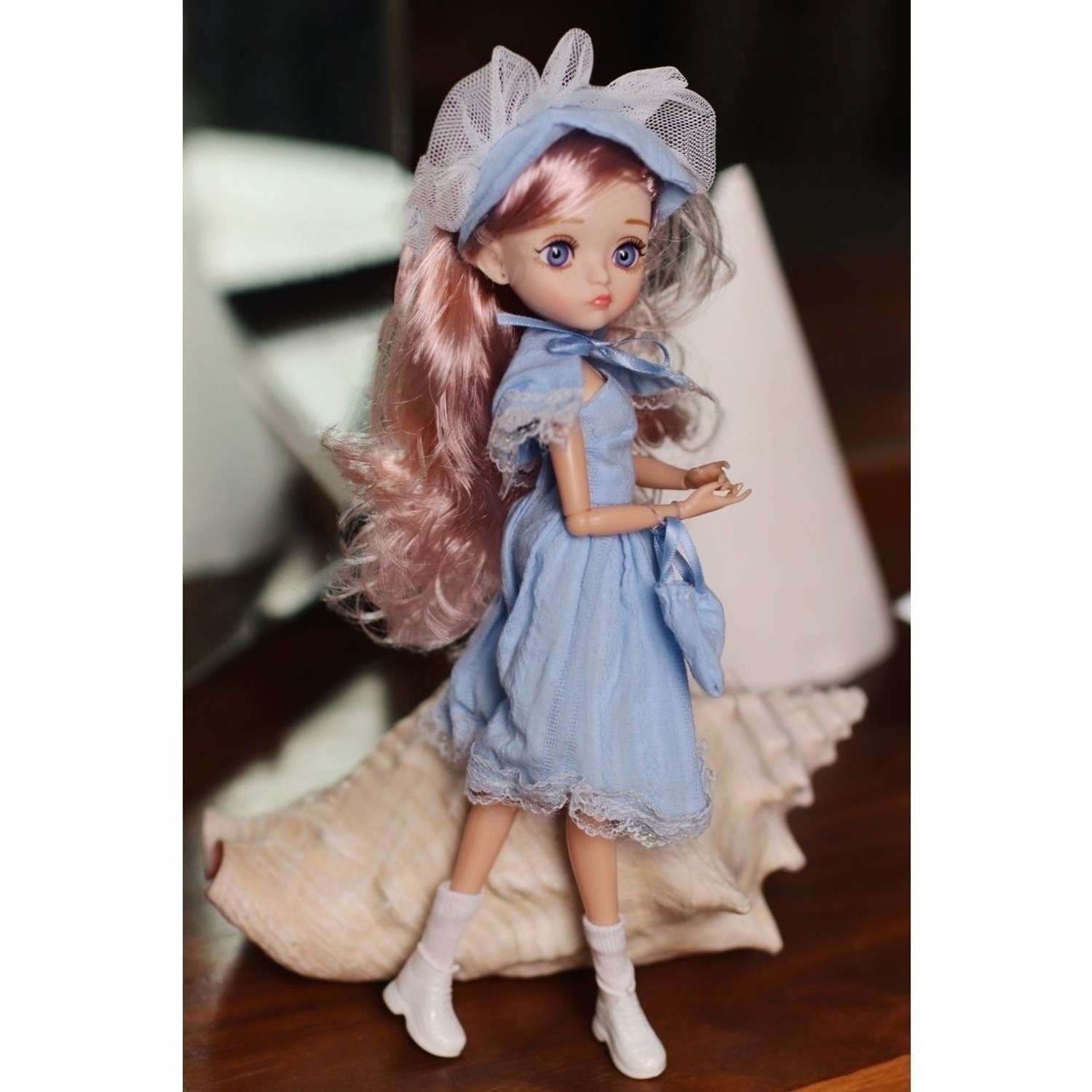Кукла шарнирная 26 см Soul Sister с набором аксессуаров и одежды в подарочной коробке YW-DOLL26-05/голубой - фото 4
