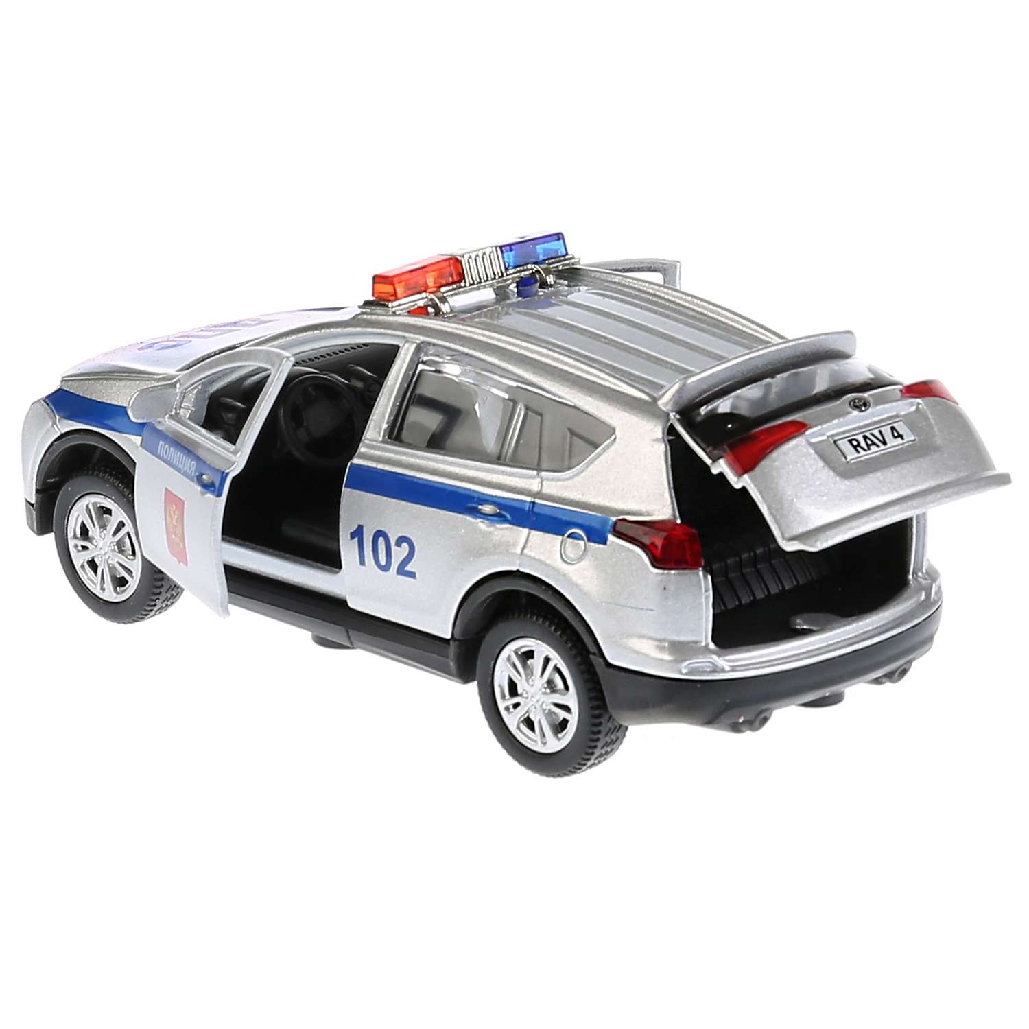 Машина Технопарк Toyota Rav4 Полиция инерционная 259951 259951 - фото 7