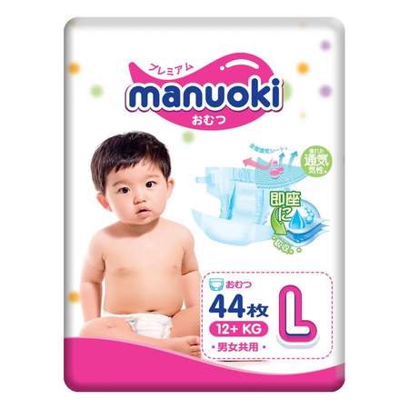 Подгузники Manuoki 44 шт. L