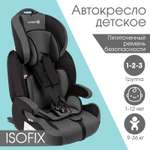 Автокресло Крошка Я Flex plus ISOFIX группа 1/2/3 9-36 кг (1-12 лет) Серый/Черный