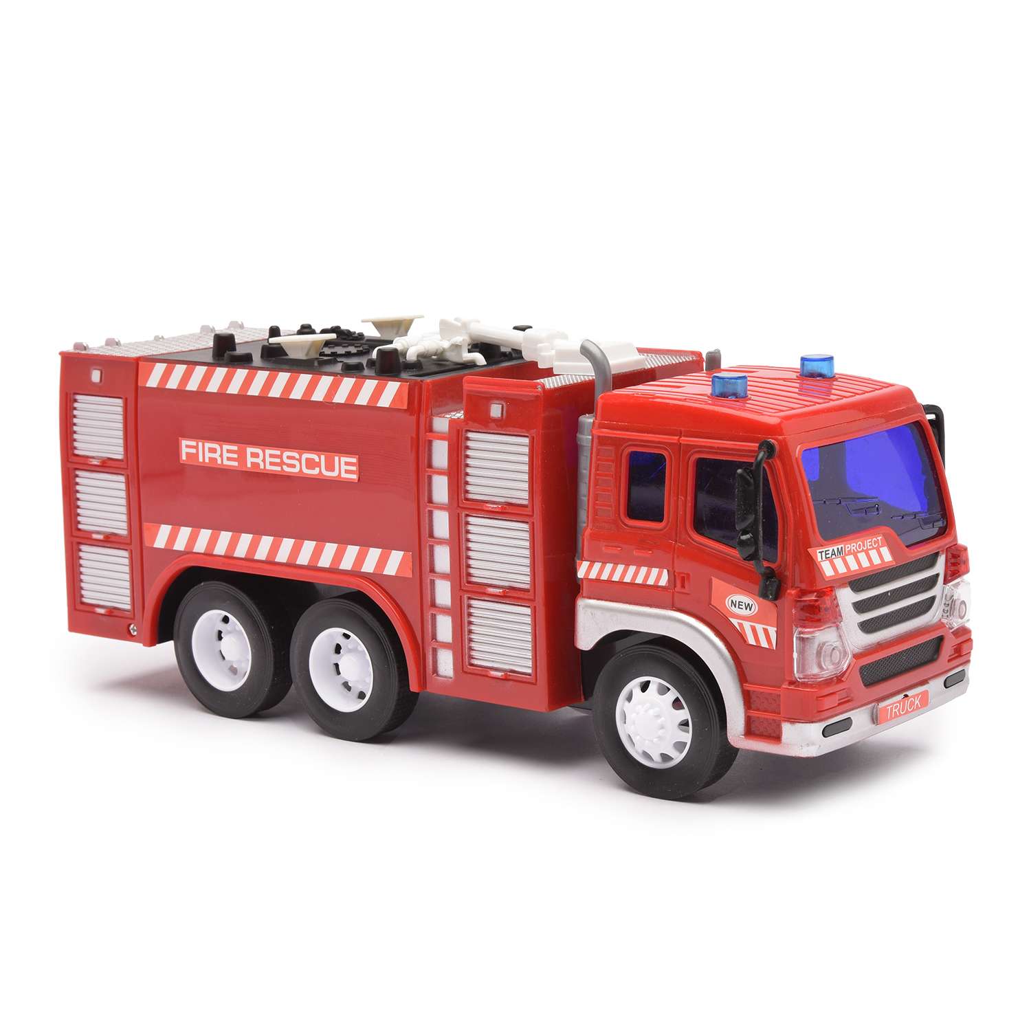 Пожарная машина Devik Toys инерция (свет звук) 3910011 - фото 2