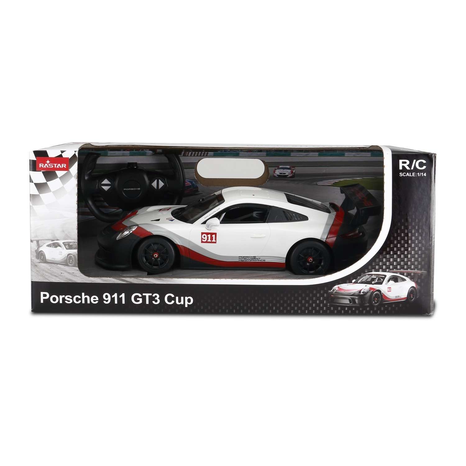 Машина Rastar РУ 1:14 Porsche 911 GT3 CUP Белая 75900 - фото 3