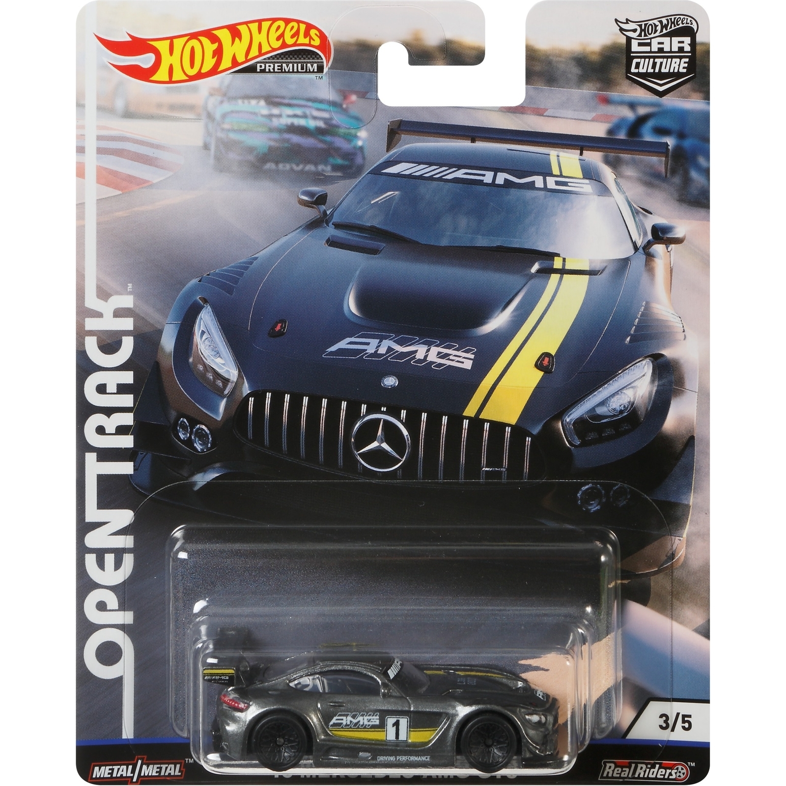 Машинка Hot Wheels Car Culture 1:64 Мерседес-AMG GT3 FYN62 FPY86 - фото 2