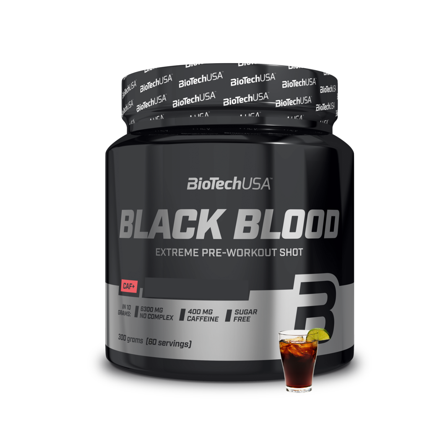 Предтренировочный комплекс BiotechUSA Black Blood CAF+ 300 г. Кола - фото 1