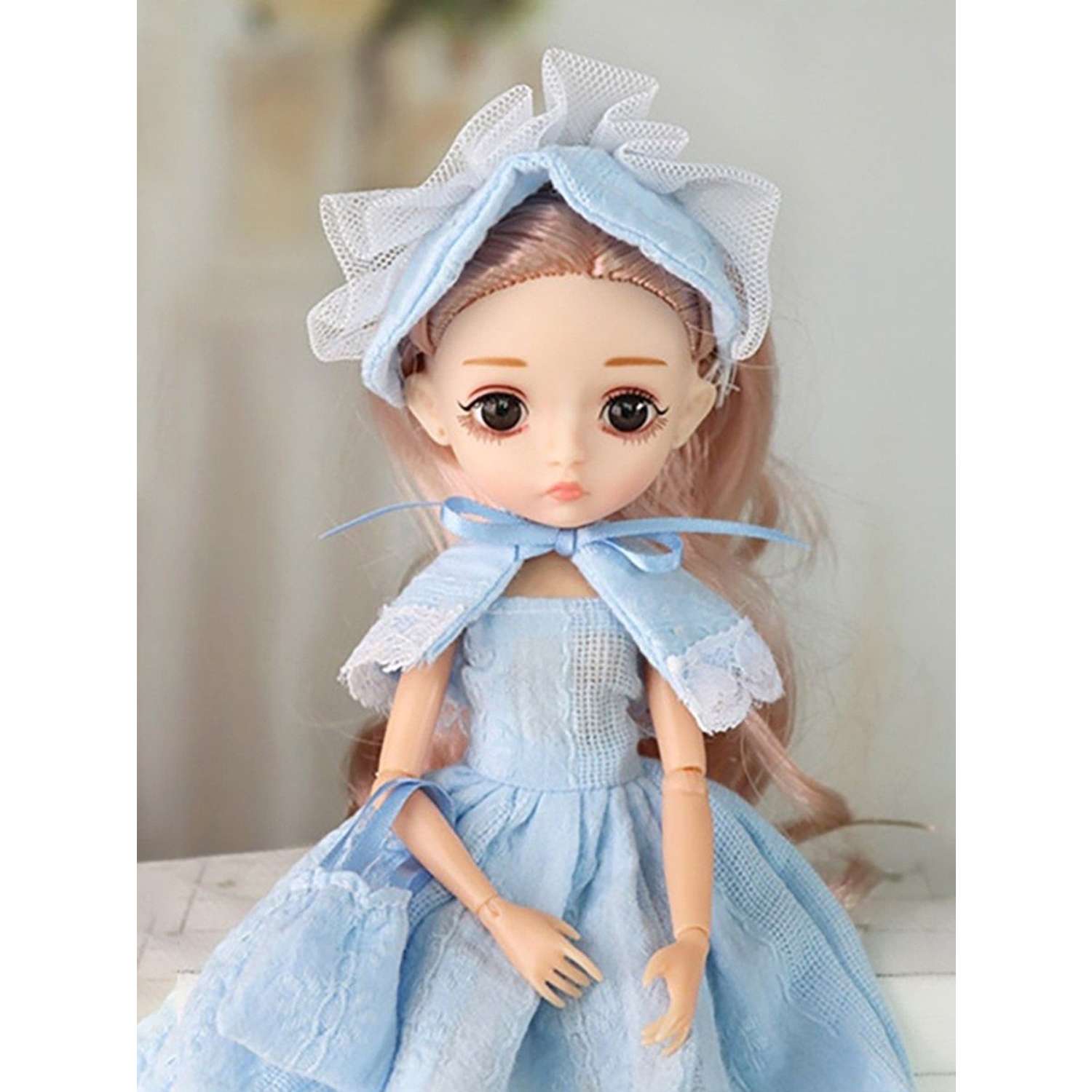 Кукла шарнирная 26 см Soul Sister с набором аксессуаров и одежды в подарочной коробке YW-DOLL26-05/голубой - фото 2