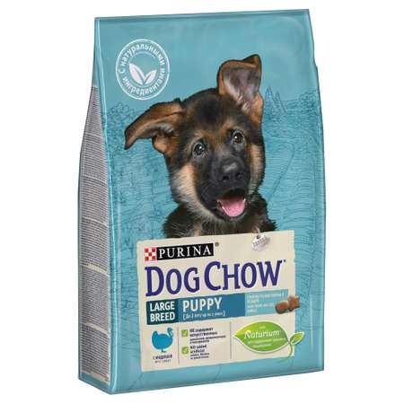 Корм для щенков Dog Chow крупных пород с индейкой 2.5кг