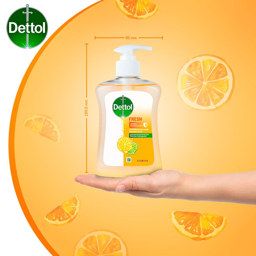 Мыло для рук Dettol антибактериальное Бодрящая свежесть с экстрактом грейпфрута 250 мл - фото 9