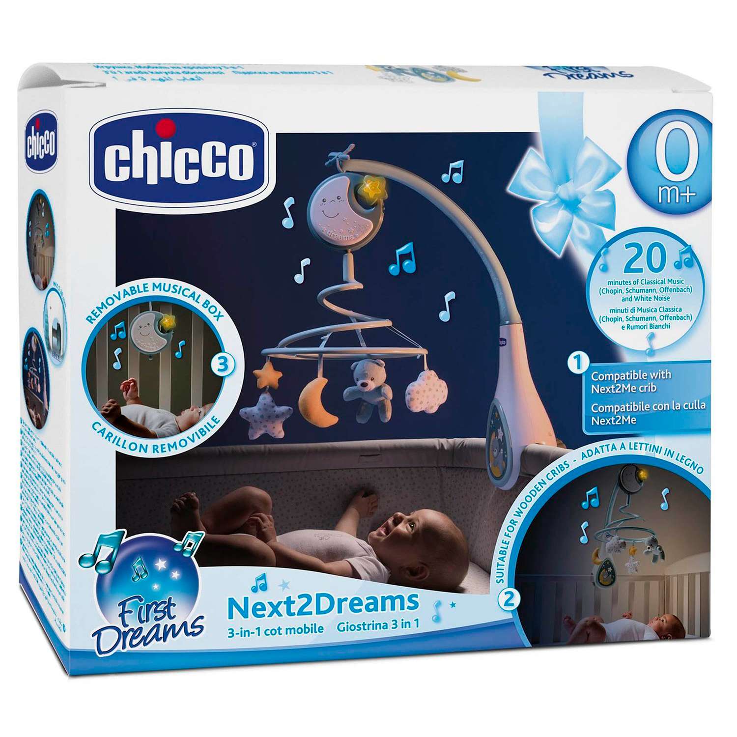 Игрушка Chicco Next2Dreams Мобиль Голубой купить по цене 3599 ₽ в  интернет-магазине Детский мир