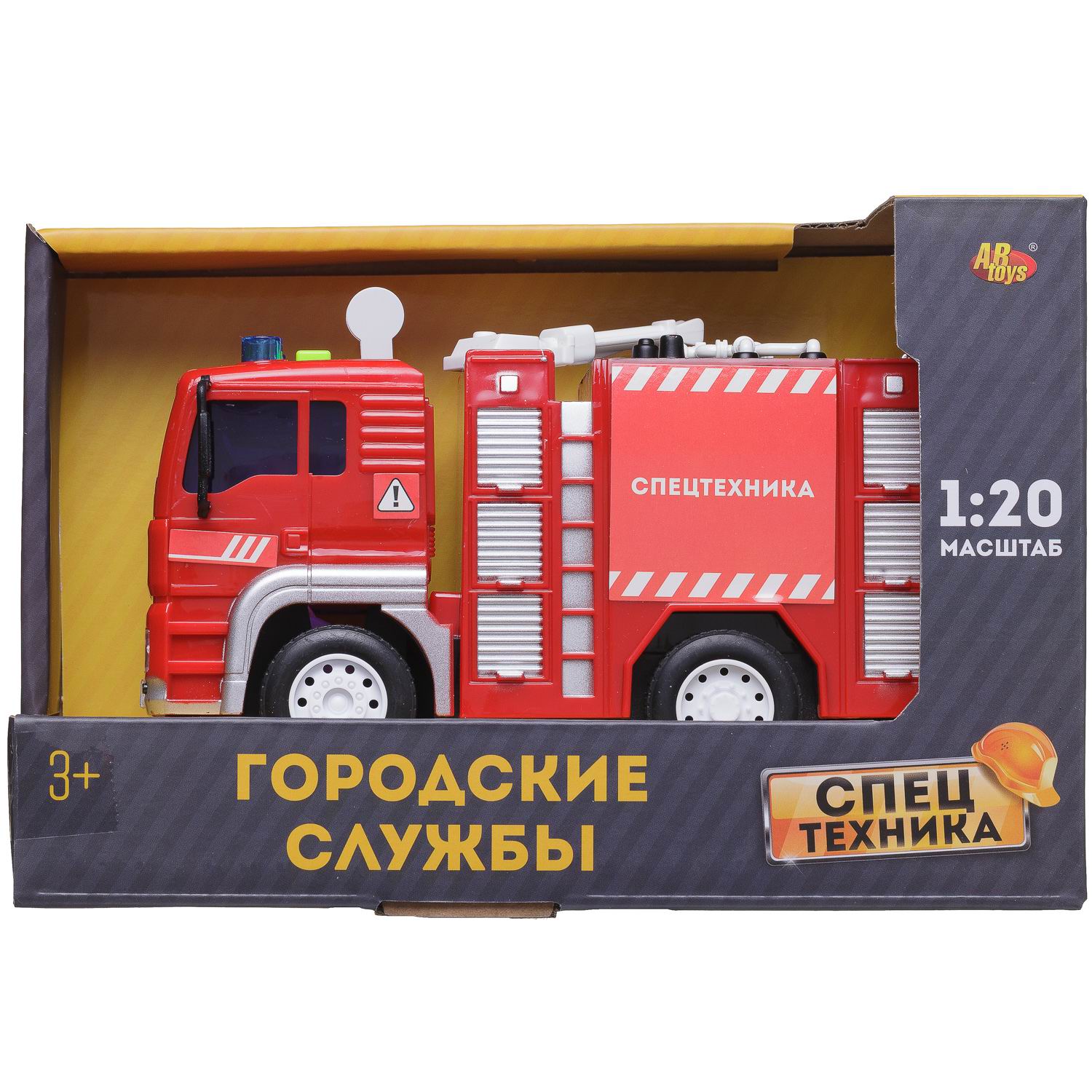 Пожарная машина Abtoys 1:20 инерционный C-00452 - фото 1