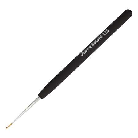 Крючок для вязания Prym IMRA Record стальной для тонкой пряжи с мягкой ручкой 1.25 мм 175622