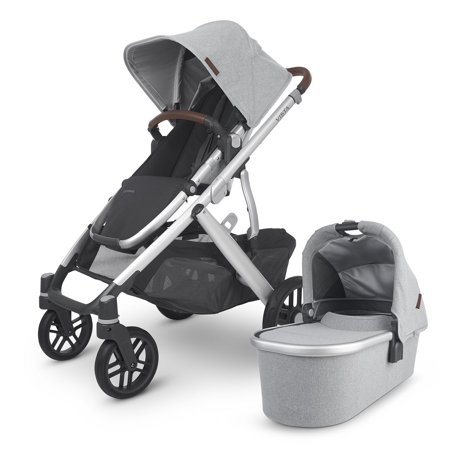 Коляска 2в1 UPPAbaby Vista V2 Stella Серебристый меланж - фото 1