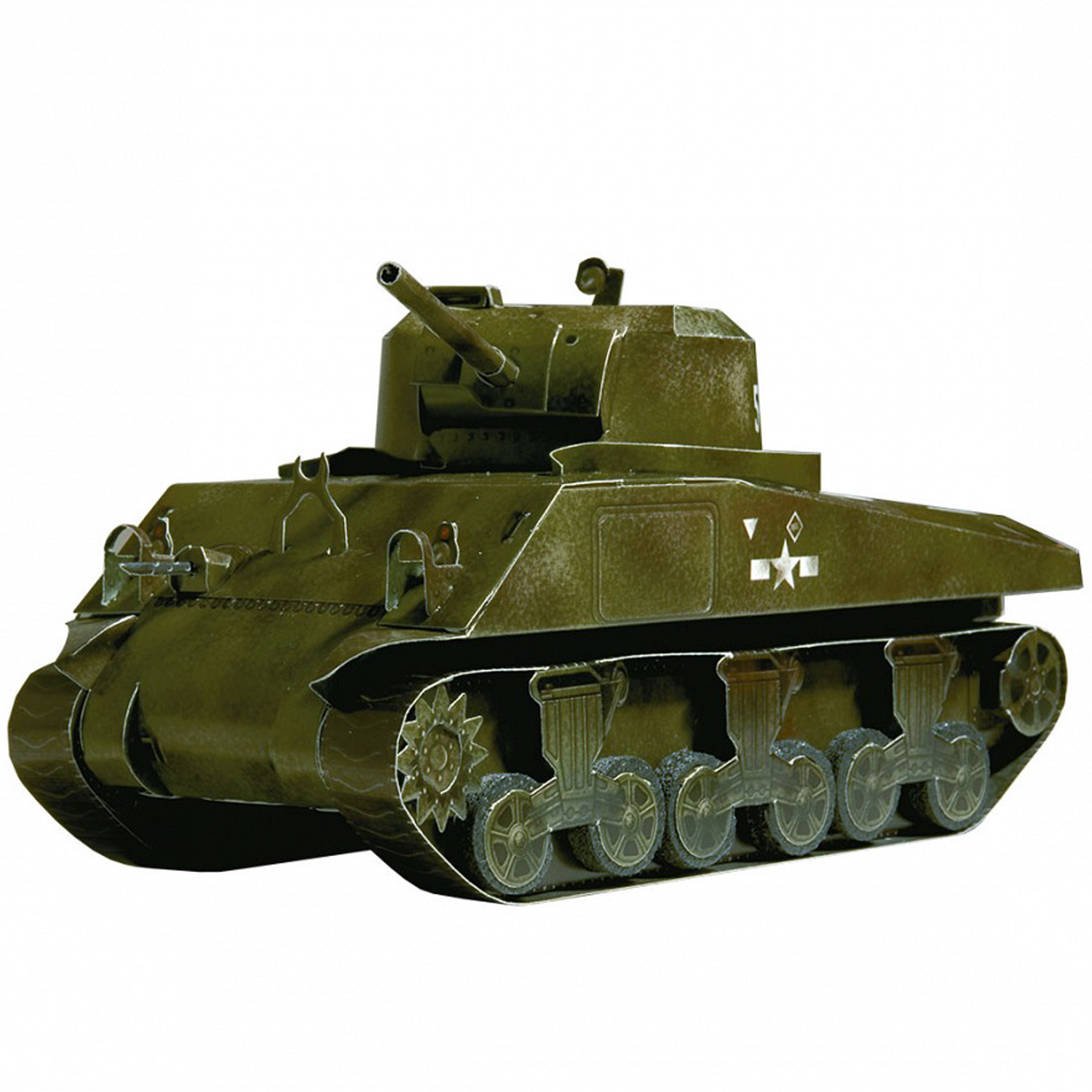 Сборная модель Умная бумага Бронетехника Танк М4А2 Sherman 200-01 200-01 - фото 1