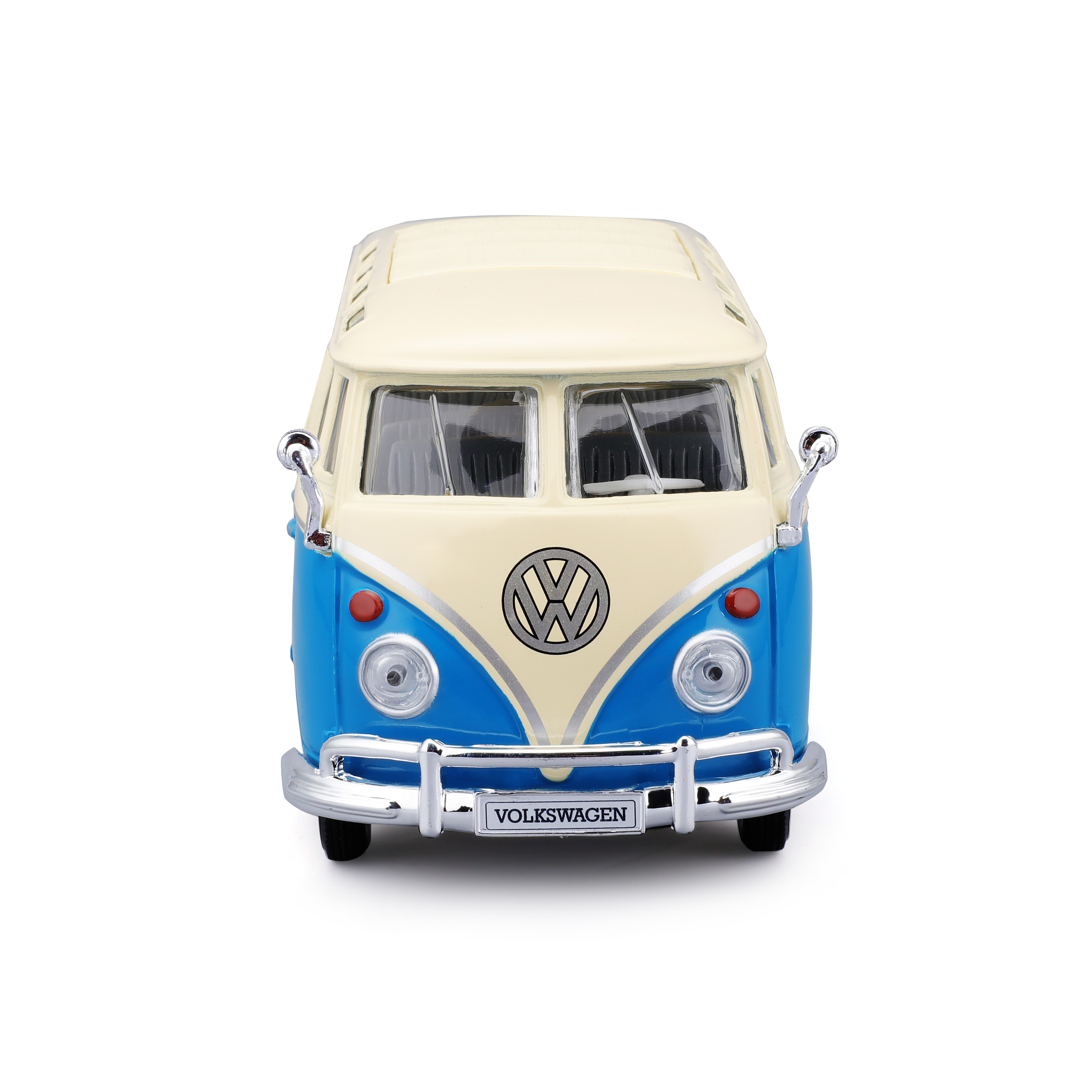 Машина MAISTO 1:24 Volkswagen Van Samba Кремовый/Голубой 31956 купить по  цене 999 ₽ в интернет-магазине Детский мир