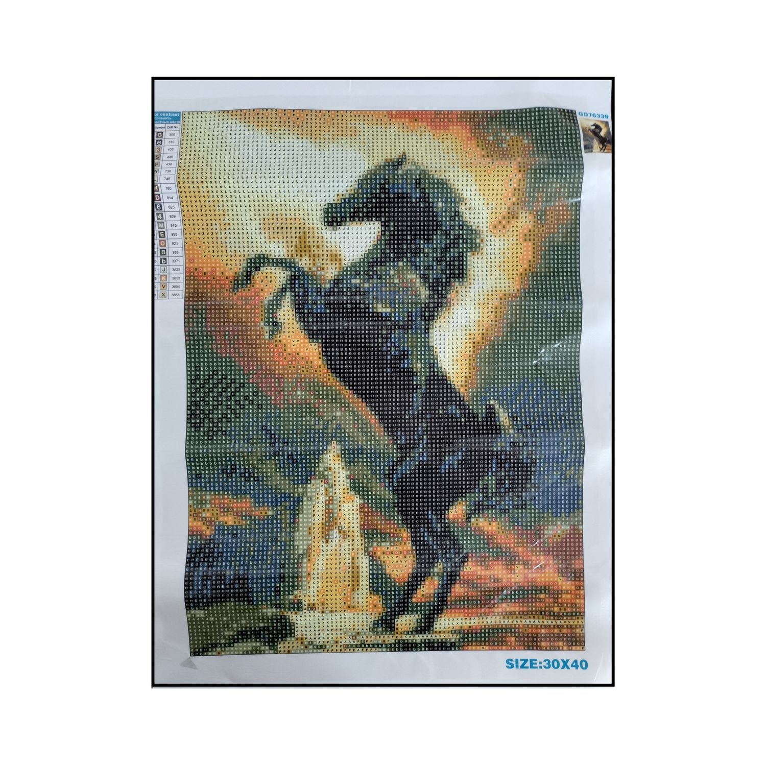 Алмазная мозаика Seichi Чёрный конь 30х40 см - фото 3