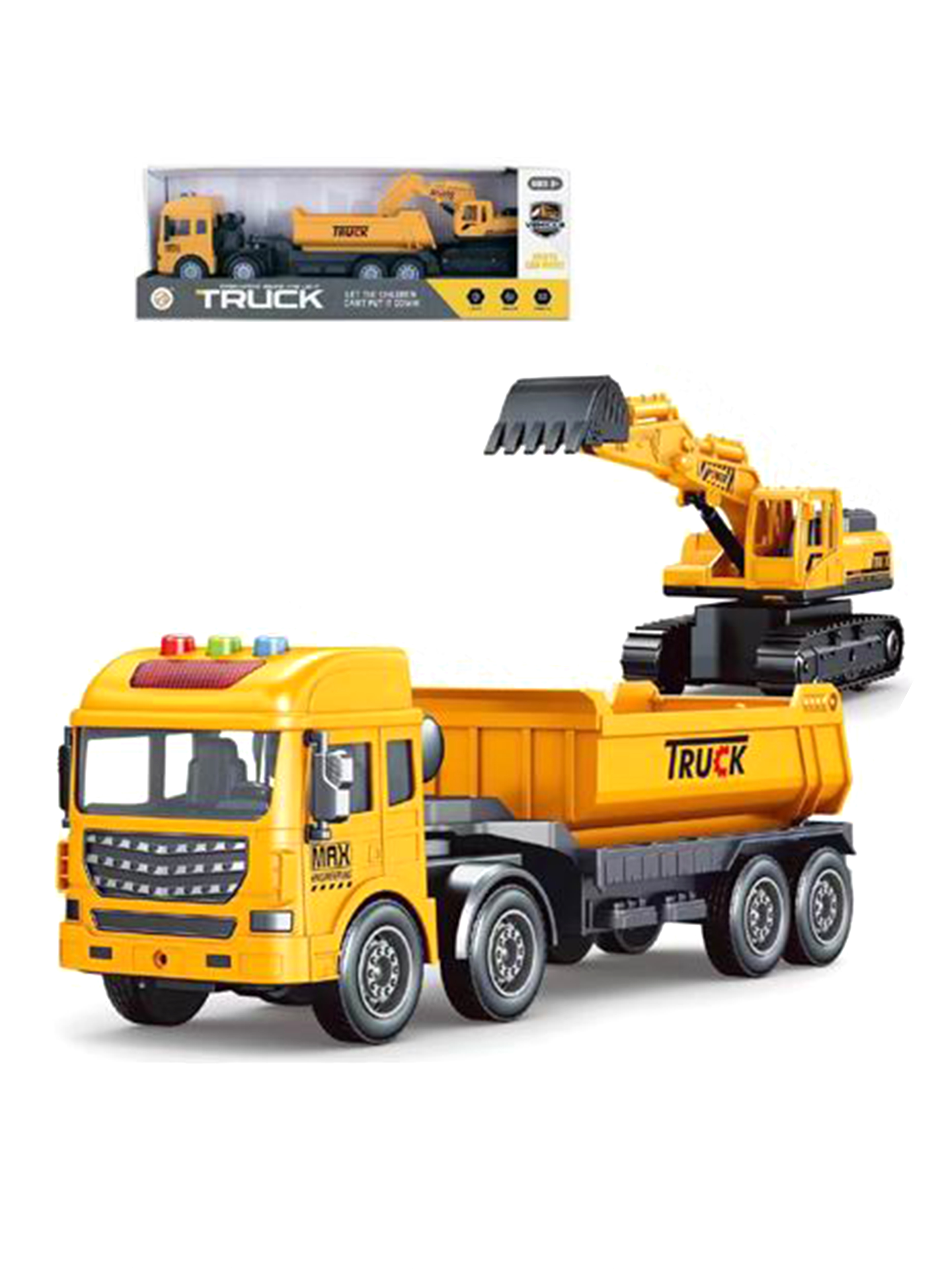 Игровой набор Наша Игрушка Строительная техника оранжевый 653055 - фото 1