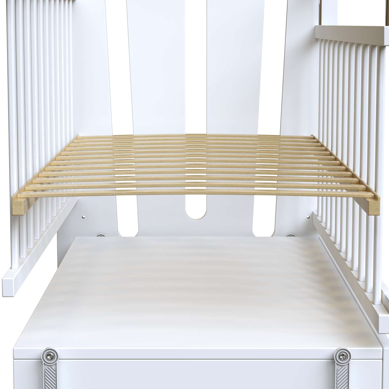 Детская кроватка ВДК прямоугольная, поперечный маятник (белый) - фото 5