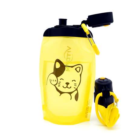 Бутылка для воды складная VITDAM желтая 500мл B050YES 1406