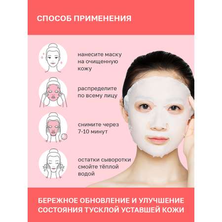 Пилинг маски для лица NAME SKIN CARE с aha-кислотами, 5 шт