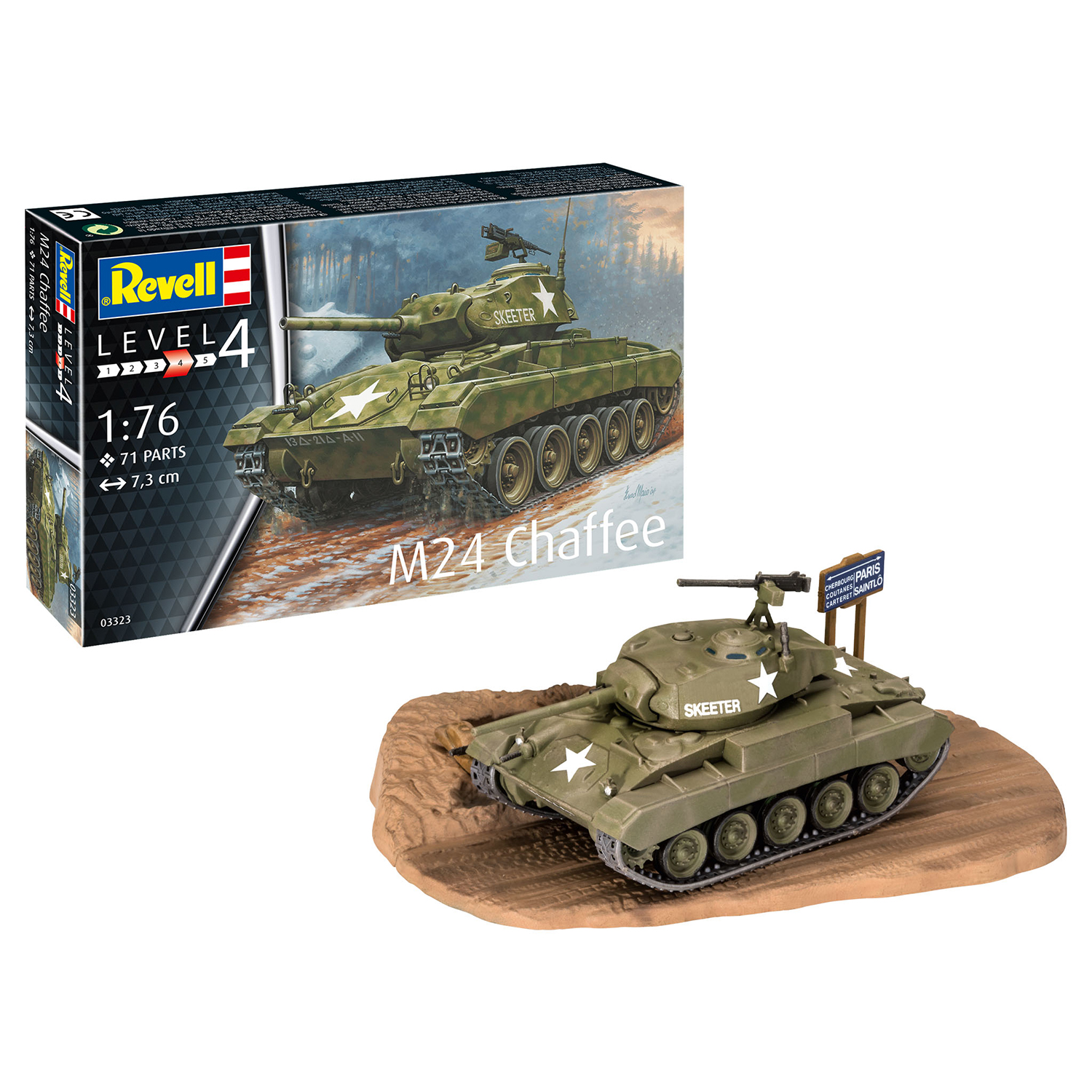 Сборная модель REVELL 03323 Лёгкий танк США M24 Чаффи