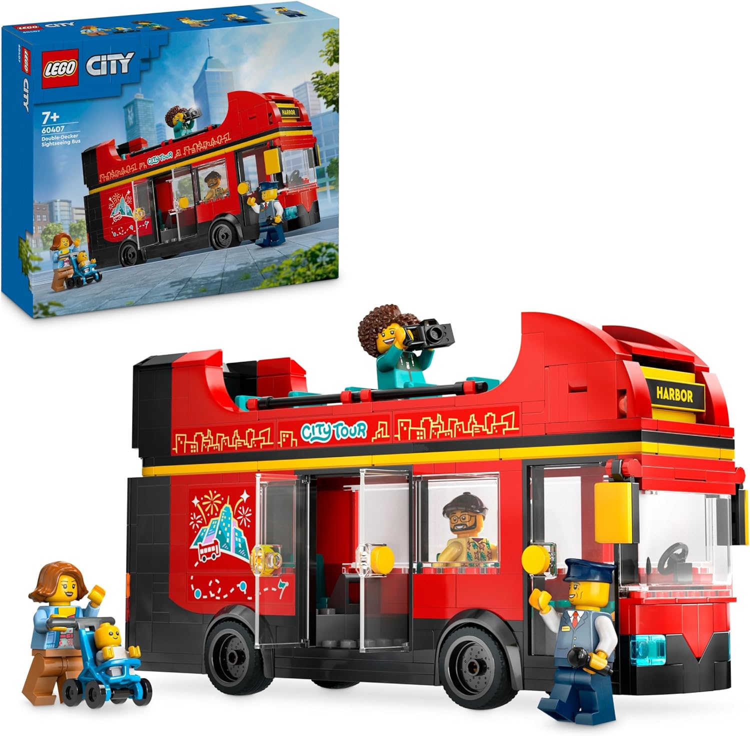 Конструктор LEGO City Красный двухэтажный экскурсионный автобус 60407 - фото 1