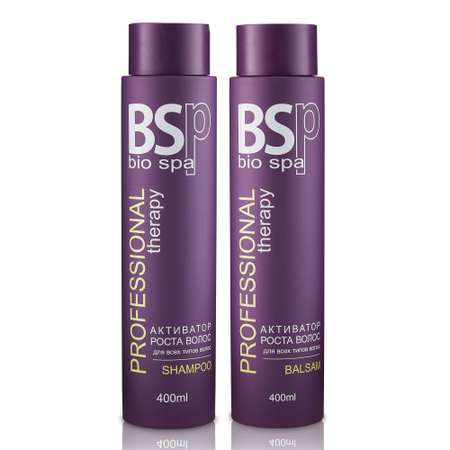 Комплект BSP bio spa шампунь и бальзам активатор роста волос 400 мл