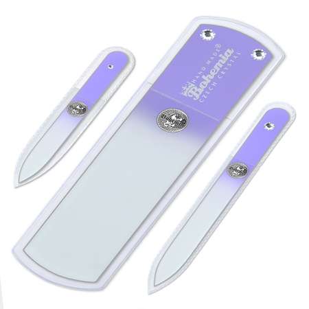 Пилка для ногтей BOHEMIA Czech Glass Nail Files набор 3шт терка для ног пилка 115 мм пилка 90 мм