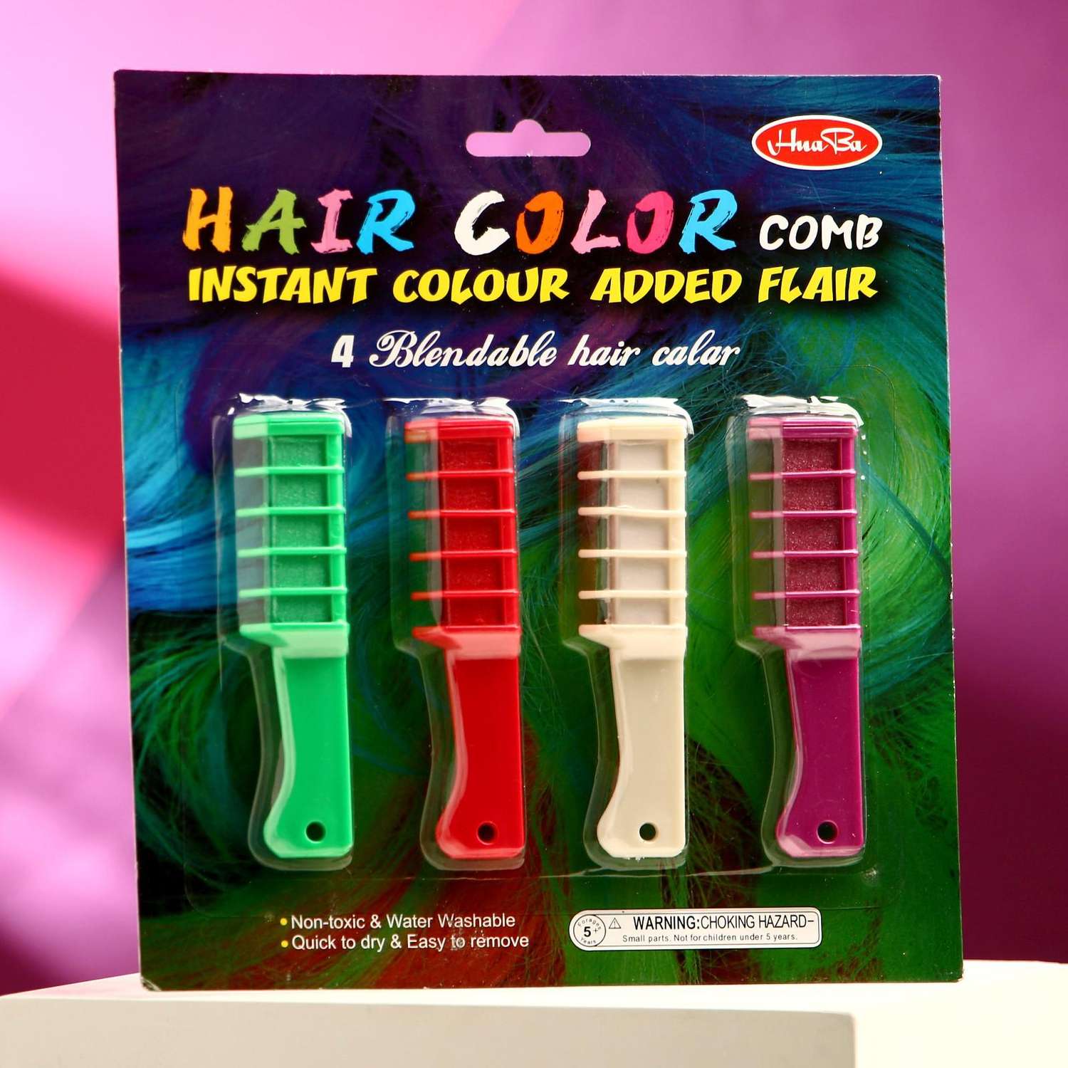 Мелки для волос Sima-Land с насадкой 4 цвета - фото 1
