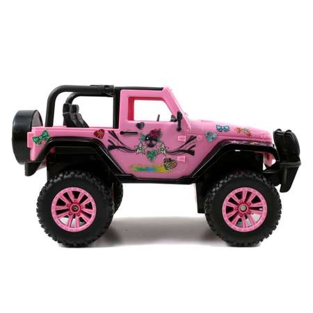 Машинка на радиоуправлении Jada масштаб 1:16 Girlmazing Jeep Розовая