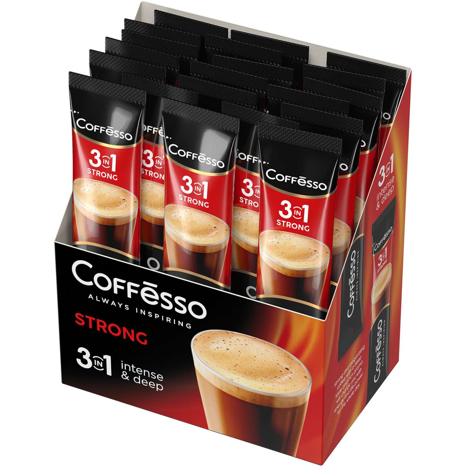 Кофе растворимый Coffesso Strong 3в1 молотый 300г стик - фото 3