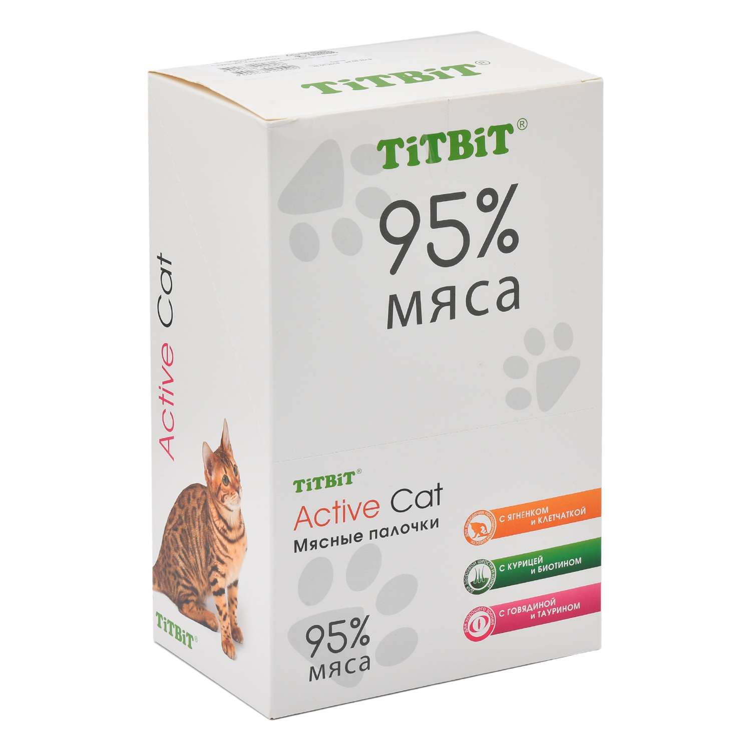 Лакомство для кошек TITBIT ActiveCat Палочки мясные с курицей и биотином 12 г - фото 6