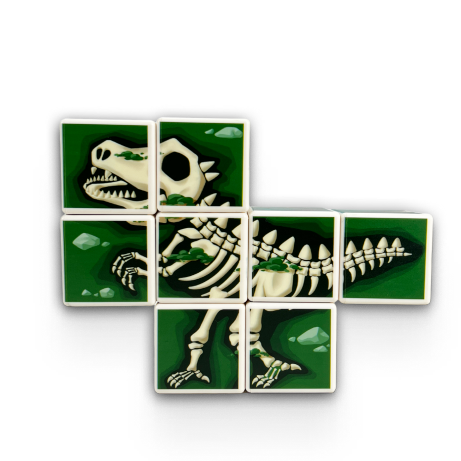 Игрушка LX Кубики магнитные Динозавры 9 штук со стикерами - фото 7