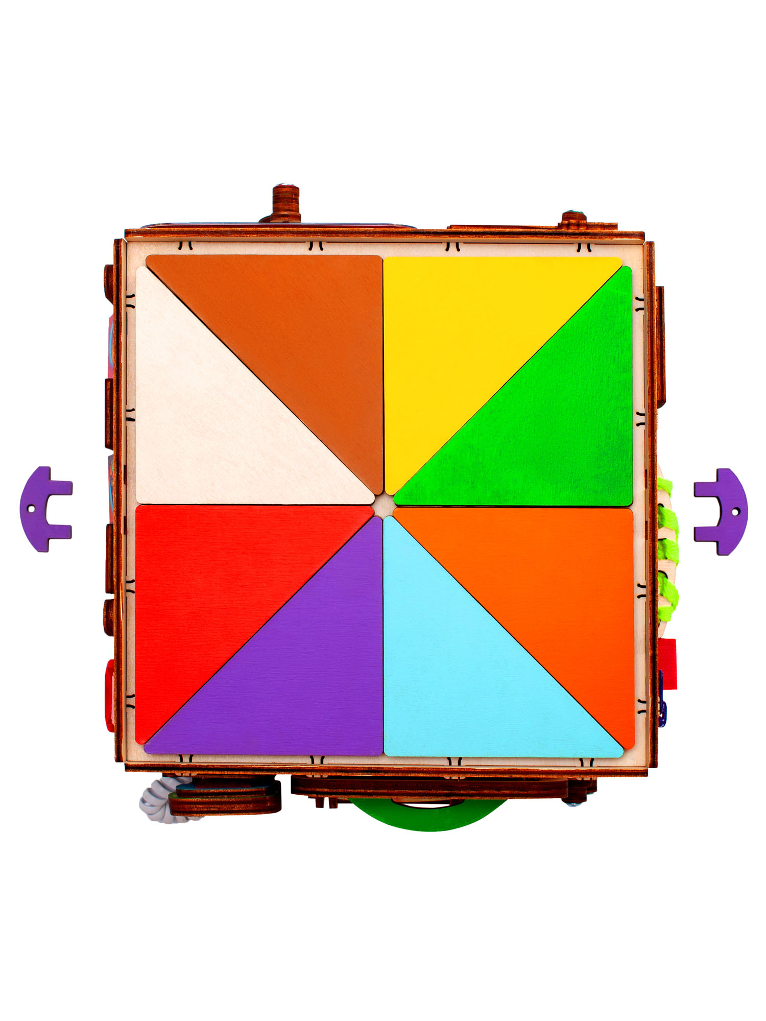 Бизиборд Jolly Kids развивающий бизидом и куб 2 в 1 со светом - фото 10