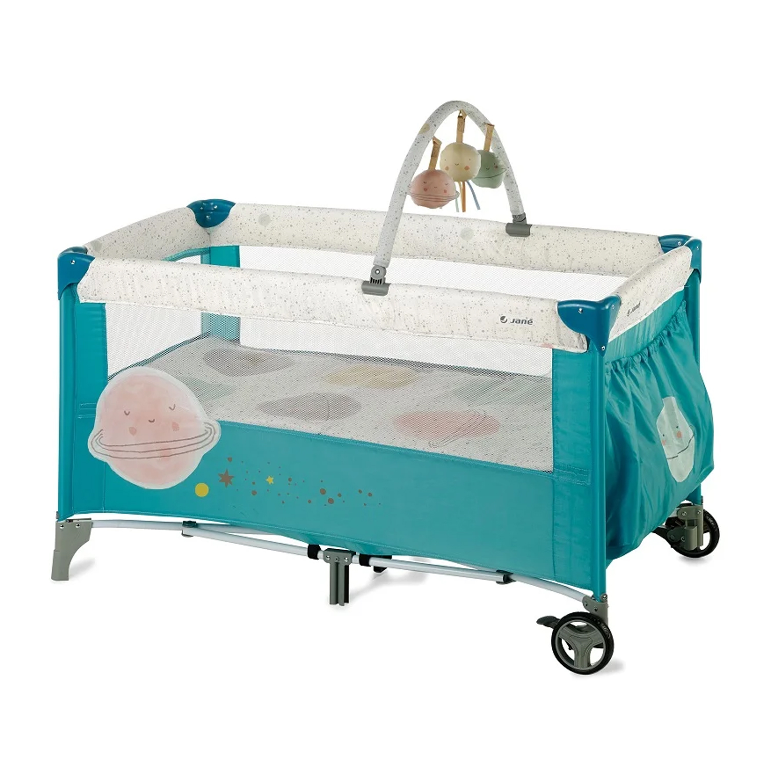 Кровать-манеж JANE duo level toys cosmos 120 см на 60 см 6838 T82 - фото 1