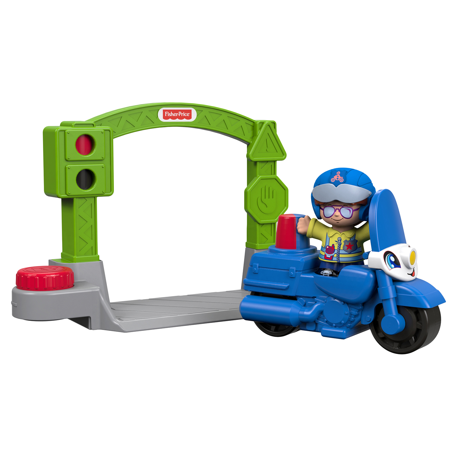 Игровой набор Little People Fisher-Price Stop & Go Police Motorcycle (DYR83) - фото 4