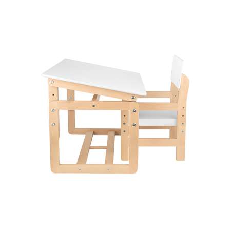 Комплект детской мебели KETT-UP eco снупи регулируемый натуральный-белый