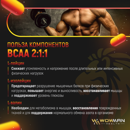 Аминокислотный комплекс WowMan WMBCAA090