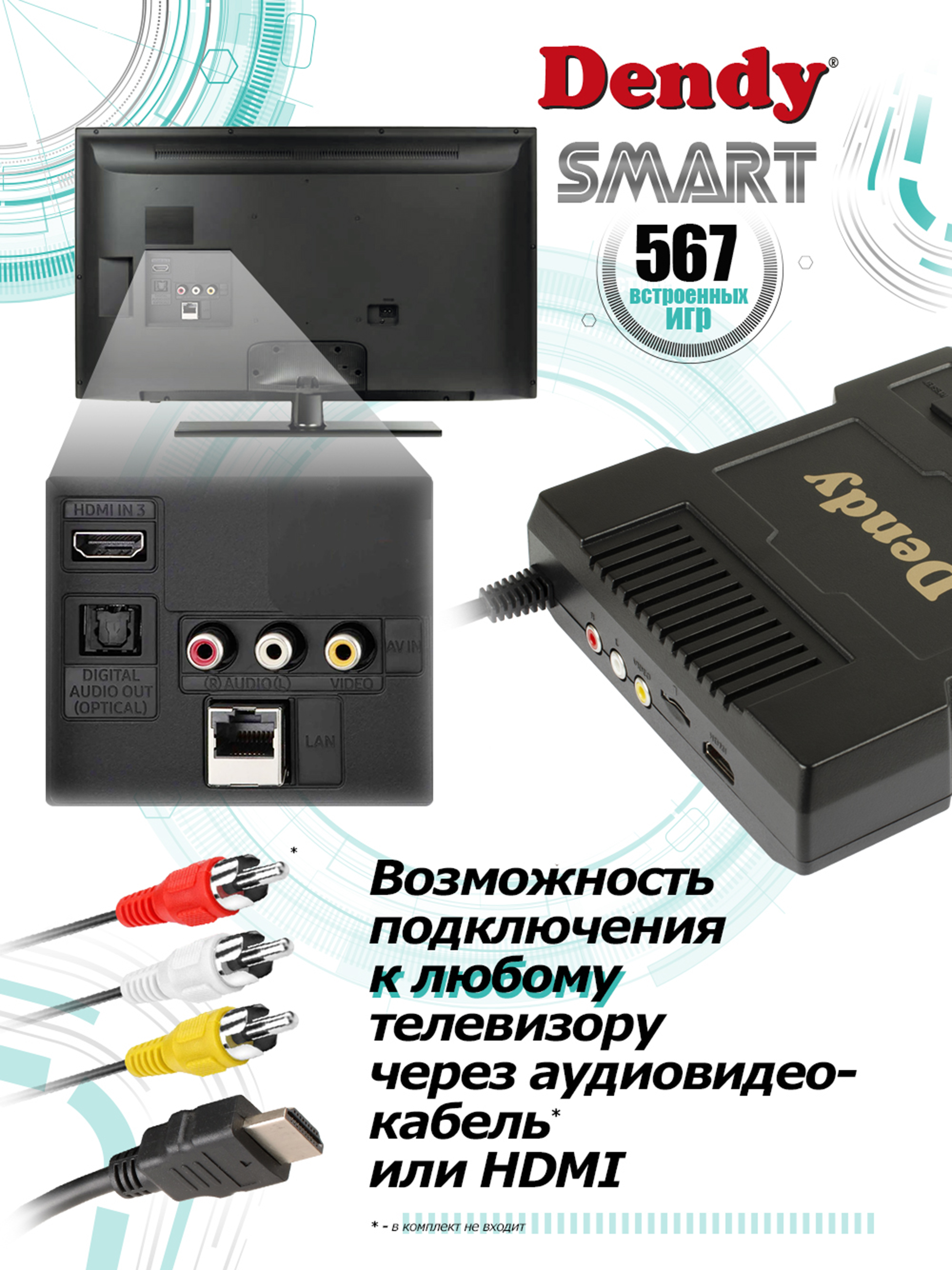 Игровая приставка Dendy Smart 567 игр HDMI - фото 7