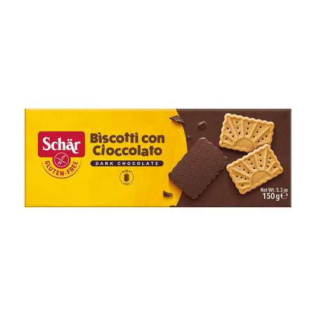 Печенье Schaer без глютена с шоколадом Biscotti con Cioccolato 150г*2 штуки