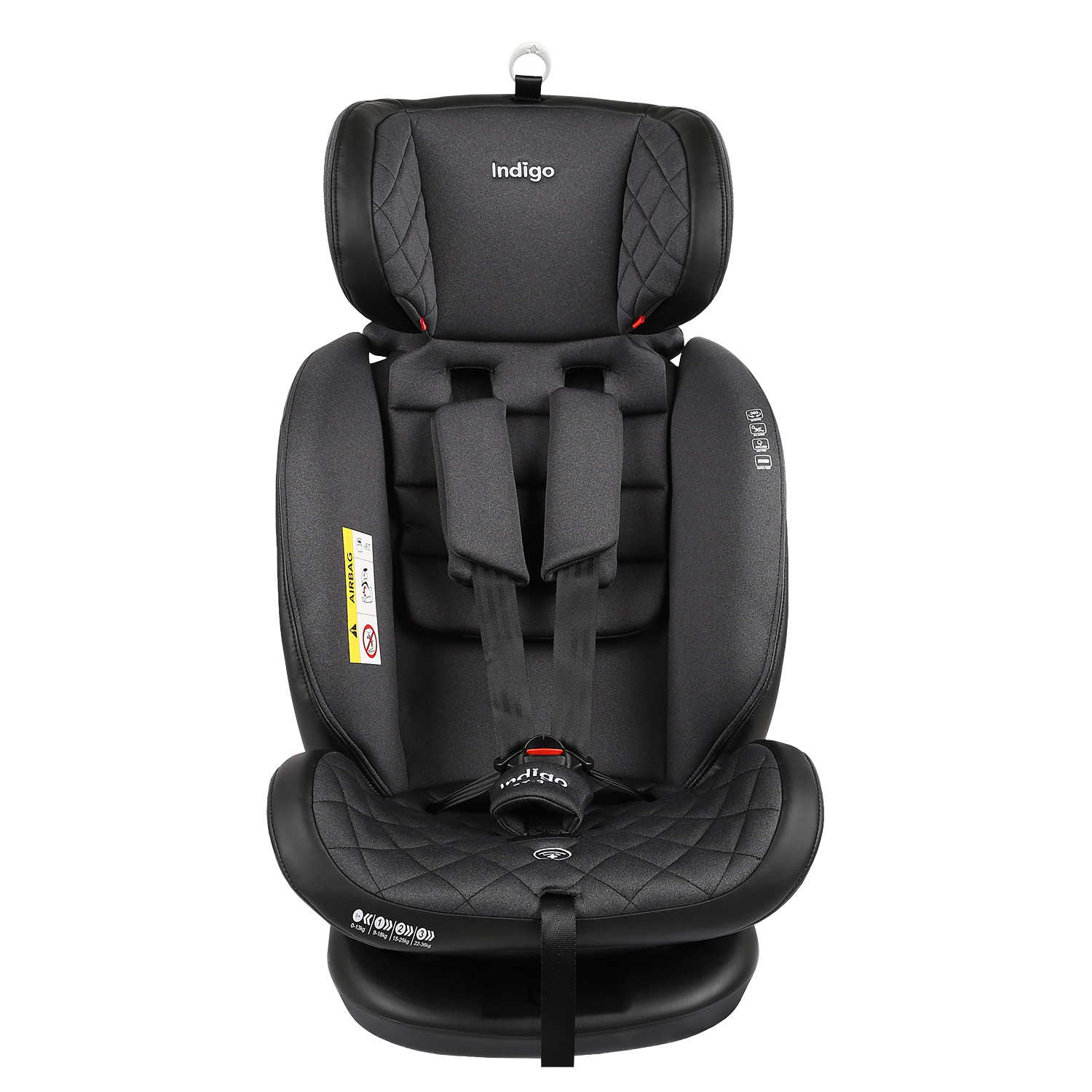 Автокресло Indigo Aero ST-3 Isofix растущее поворотное 0-36 кг черный - фото 17