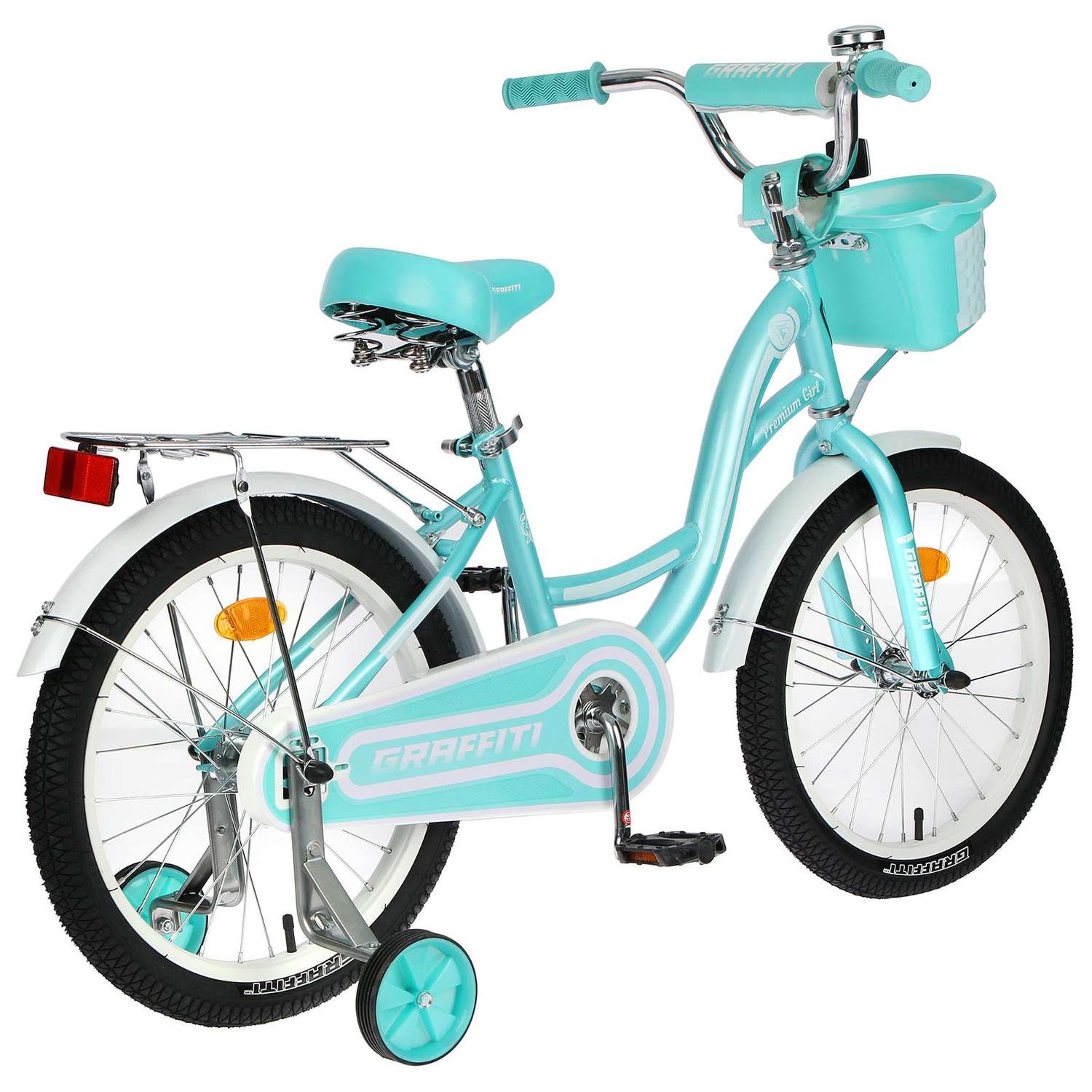 Велосипед GRAFFITI 18 Premium Girl цвет мятный/белый - фото 3