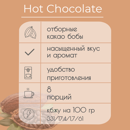 Горячий шоколад в капсулах Single Cup Coffee Hot chocolate 16 шт.