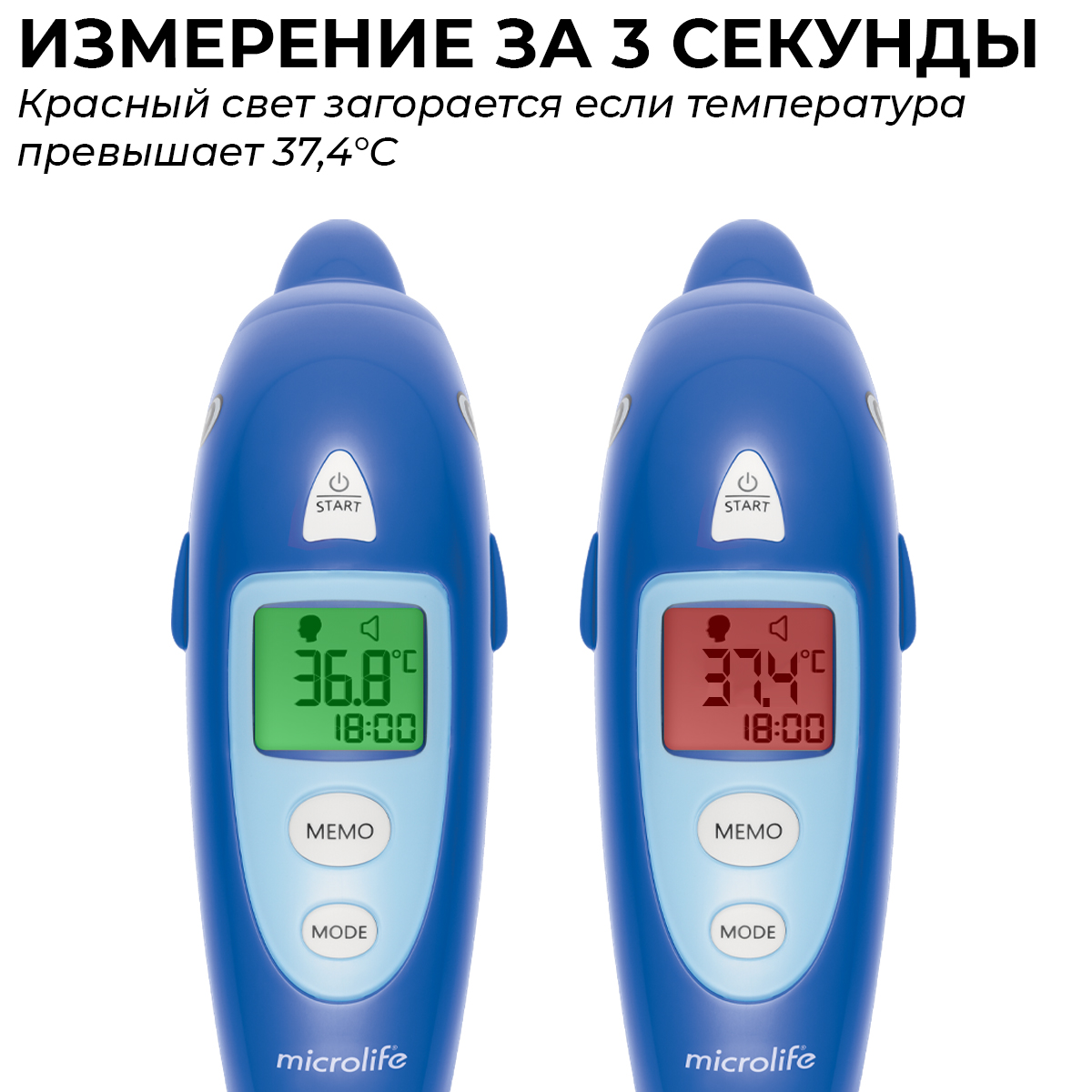 Бесконтактный термометр Microlife NC 400 - фото 6