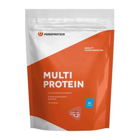 Специализированный пищевой продукт PUREPROTEIN Протеин мультикомпонентный клубника со сливками 600г