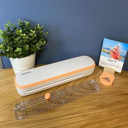 Ламинатор Office Kit цвет оранжевый формат А4 толщина плёнки 60-125 мкм мини-резак и обрезчик углов в комплекте