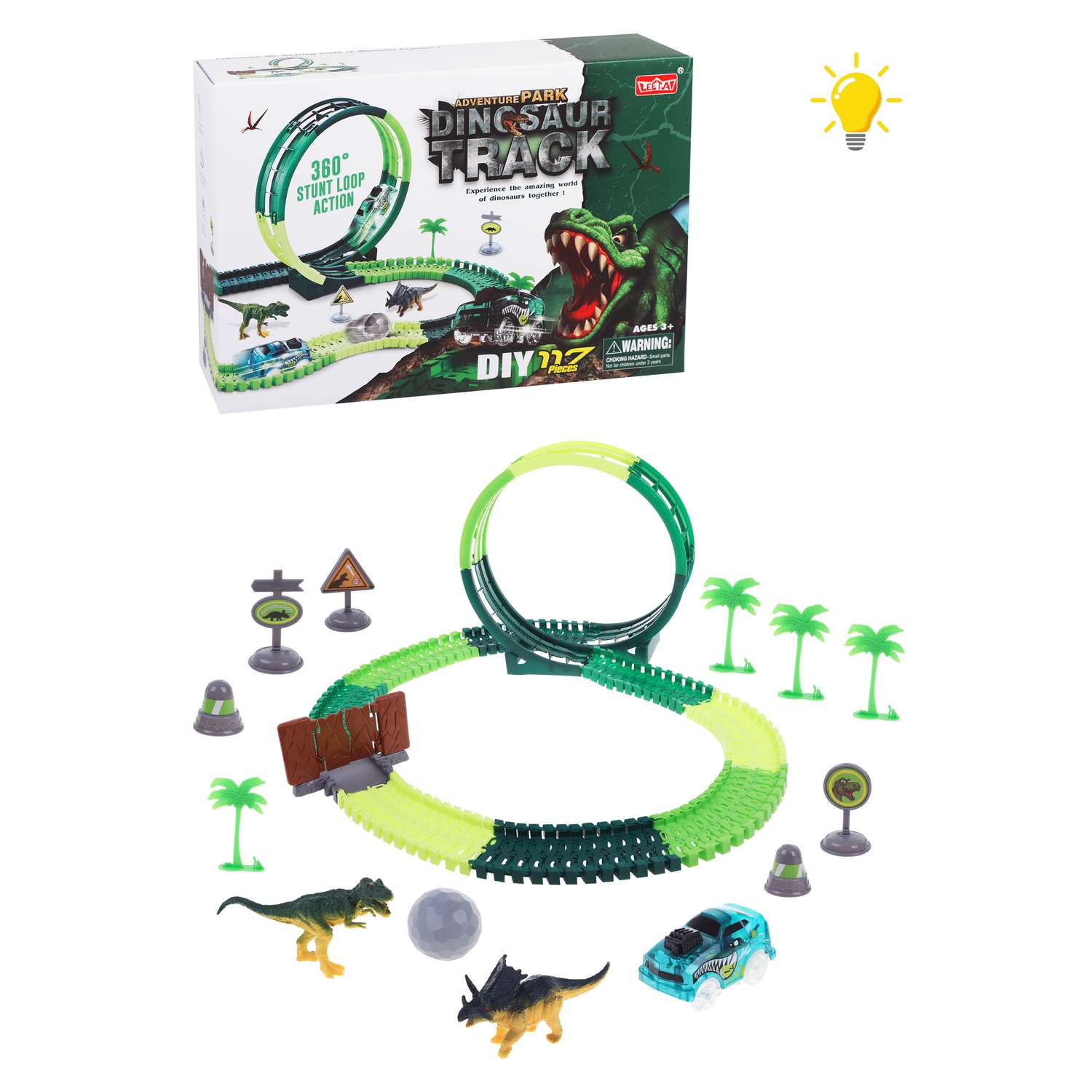 Игровой набор Автотрек Наша Игрушка для мальчиков с динозаврами 651724 - фото 1