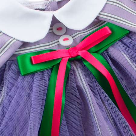 Одежда для кукол BUDI BASA Платье лиловое в полоску для Зайки Ми 25 см OStS-406