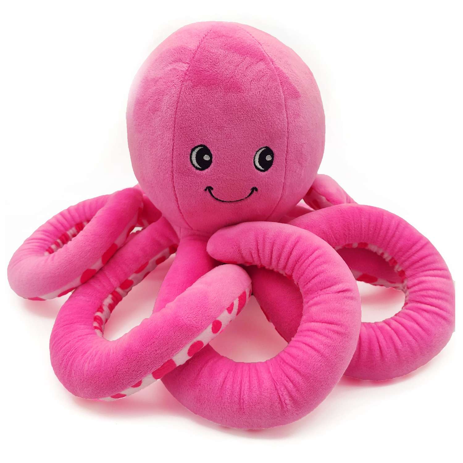 Мягкая игрушка МАЛЬВИНА Осьминог 25 см розовый - фото 2
