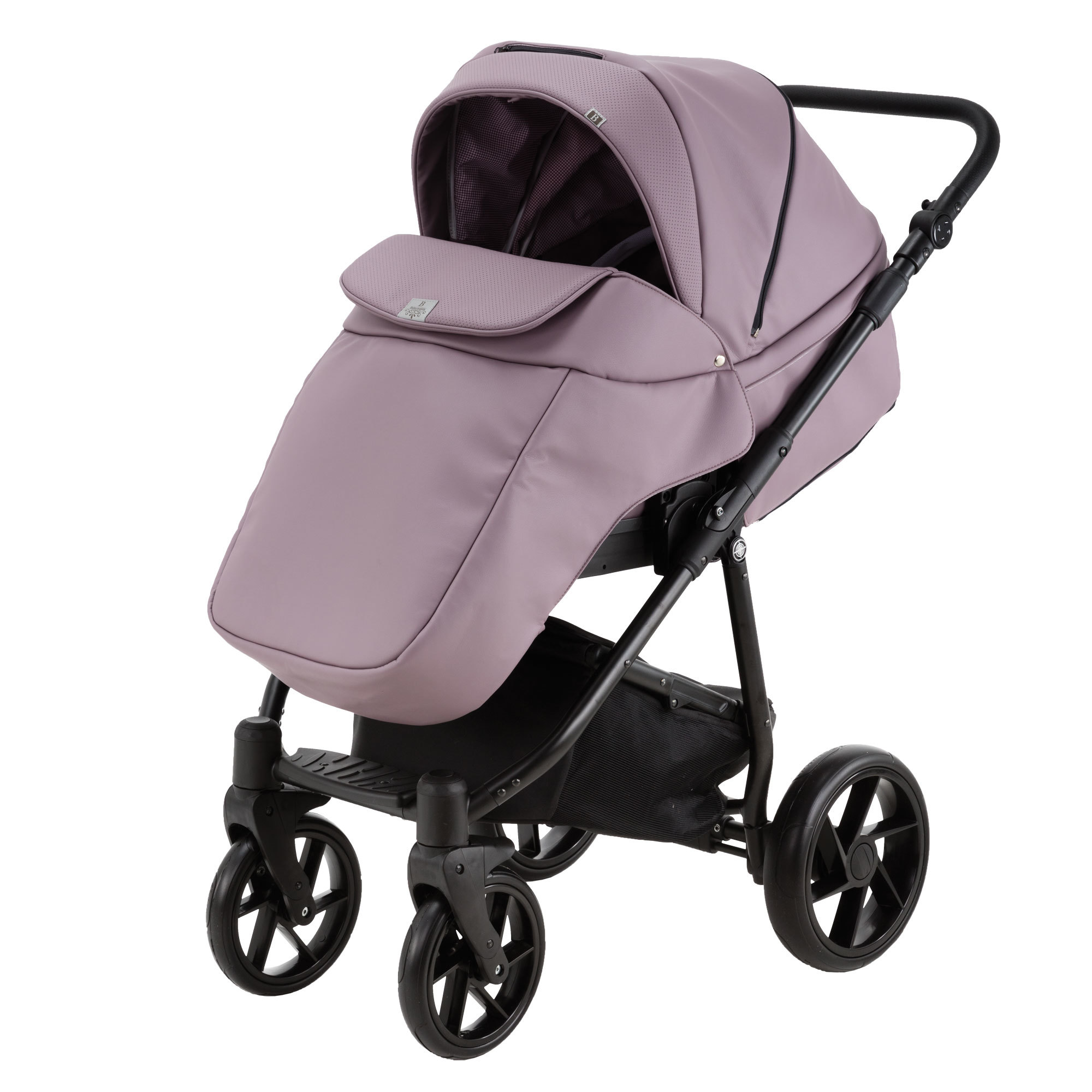 Коляска 3в1 BeBe-mobile Gusto Deluxe GU118 Сиреневая кожа-Сиреневая перфорированная кожа - фото 2